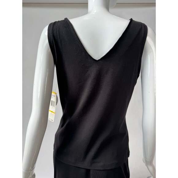 Nine West Black Sidewalk Cafe Sleeveless Top With Sequin Detail Size M New With - Picture 2 of 16